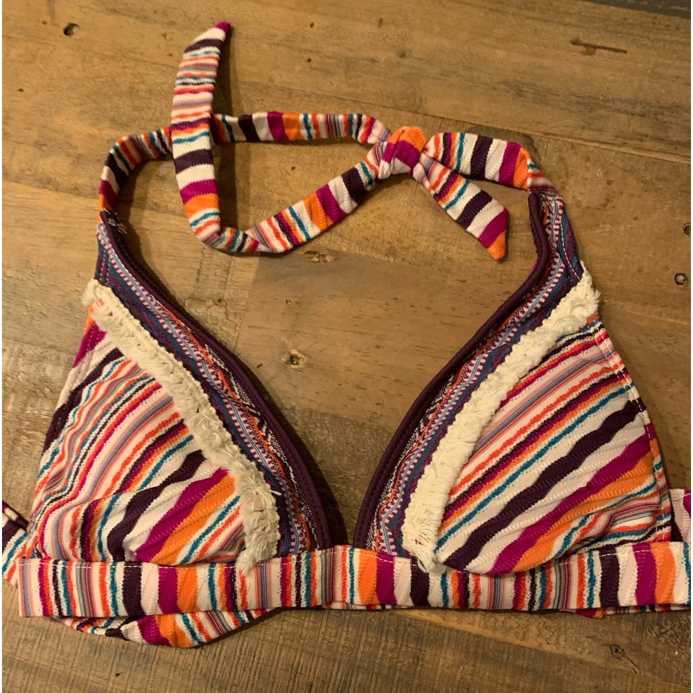 NWT! Lucky Brand Mumbai tie hipster bikini/Size Small - Picture 2 of 9